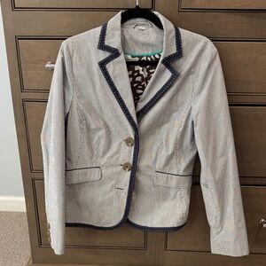 Boden Striped Blazer with Navy Accents